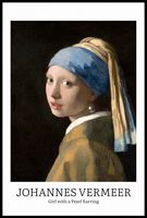 Plakat 61x91,5cm Design Girl with a Pearl, Vermeer Vintage do Salonu