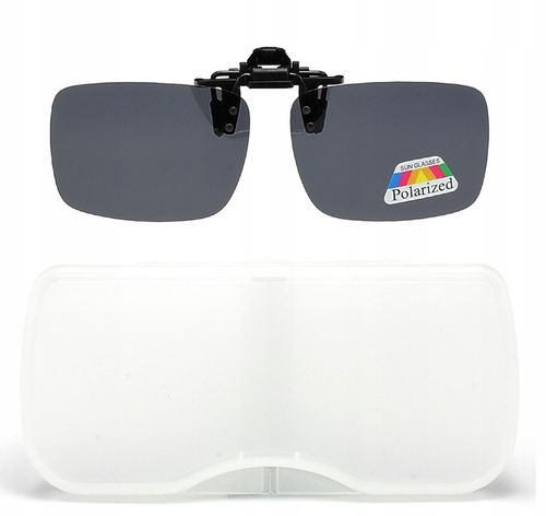 NAKŁADKI NA OKULARY POLARYZACYJNE PRZECIWSŁONECZNE UV400 UNIWERSALNE Z ETUI na Arena.pl