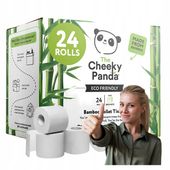 Papier toaletowy 3 warstwowy bambusowy biały 24 rolki 4800 listków miękki