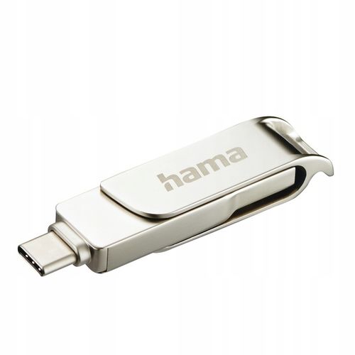 SZYBKI MARKOWY PENDRIVE Z USB-C OTG I USB-A 64GB HAMA OBROTOWA ZATYCZKA na Arena.pl
