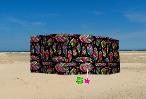 PARAWAN PLAŻOWY Kolorowe liście z indywidualnym napisem 5 PANELI 36.5 na Arena.pl