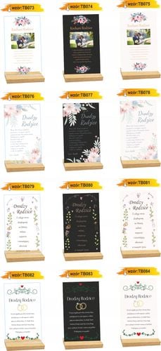 STATUETKA RAMKA podziękowanie dla rodziców na ślub wasze życzenia druk UV na Arena.pl