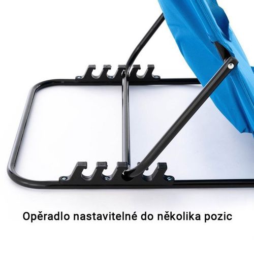 Regulowana mata plażowa z oparciem - niebieska na Arena.pl