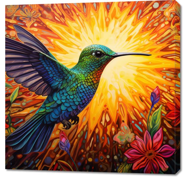 Obraz 90x90cm Koliber Barw zdjęcie 1