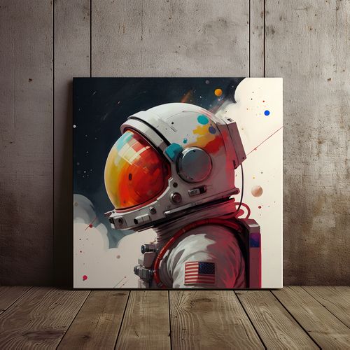 Obraz na płótnie abstrakcja astronauta 100x100 cm na Arena.pl