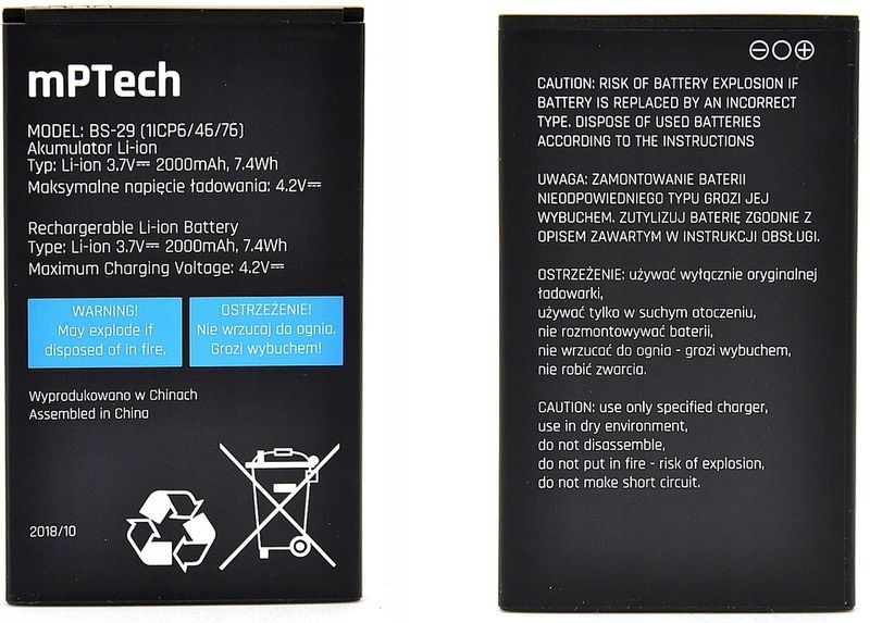 Bateria Myphone Hammer 4 / 4+ Typ Bs-29 2000Mah zdjęcie 1