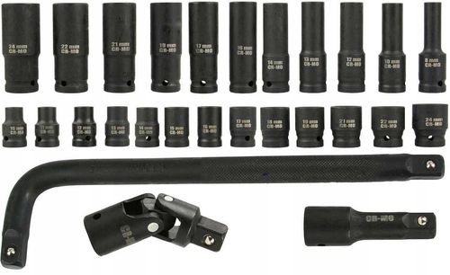klucze nasadowe 1/2'' 27el. 6-kąt bjc 8-24mm na Arena.pl
