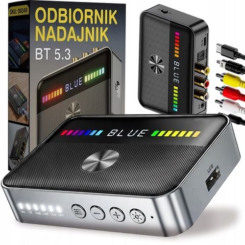 ADAPTER TRANSMITER BLUETOOTH ODBIORNIK NADAJNIK BT 5.3 AUX RCA NFC na Arena.pl