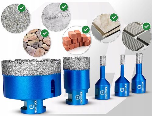 OTWORNICA DIAMENTOWA KORONKA DO GRESU PŁYTEK ZESTAW OTWORNIC na Arena.pl