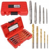 Zestaw wiertła do wykręcana urwanych śrub z walizką 10 szt KD11790