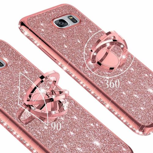 Etui Diamond Ring Glitter Brokat Iphone X Różowe na Arena.pl