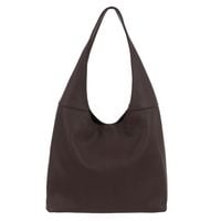 WŁOSKA CZEKOLADOWA TOREBKA SKÓRA NATURALNA BRĄZOWA TORBA WOREK VERA PELLE