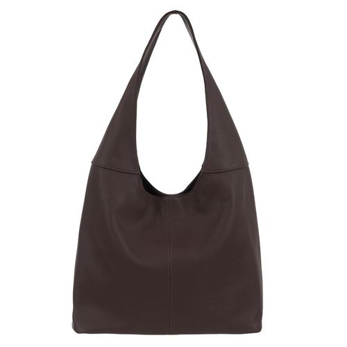 WŁOSKA CZEKOLADOWA TOREBKA SKÓRA NATURALNA BRĄZOWA TORBA WOREK VERA PELLE na Arena.pl