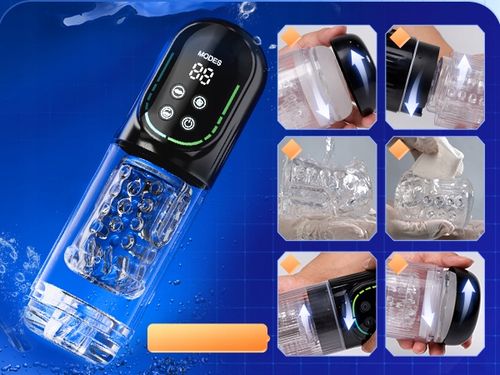 masturbator męski z 3 pompkami i 7 ruchami obrotowymi, wibrujący i ssący na Arena.pl