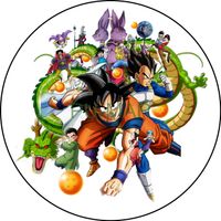 Opłatek na tort DRAGON BALL Postać Bajka Tekst Gratis