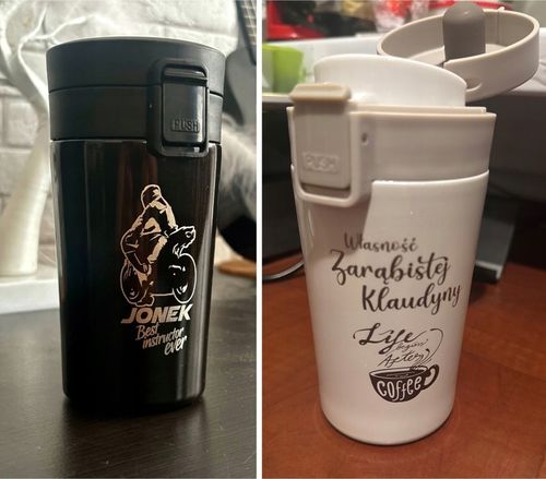 Kubek termiczny z sitkiem termos na kawę herbatę prezent własny grawer na Arena.pl