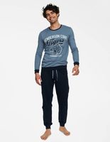 Piżama męska Henderson Burn niebieska XL