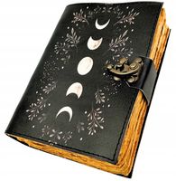 Notes skórzany retro z fazami księżyca H080