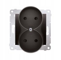 Simon54 Gniazdo podwójne bez uziemienia DG2MZ.01/48 antracyt