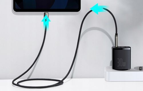 BASEUS SZYBKA ŁADOWARKA SIECIOWA DO TELEFONU USB USB-C TYP-C AFC QC 3.0 30W na Arena.pl