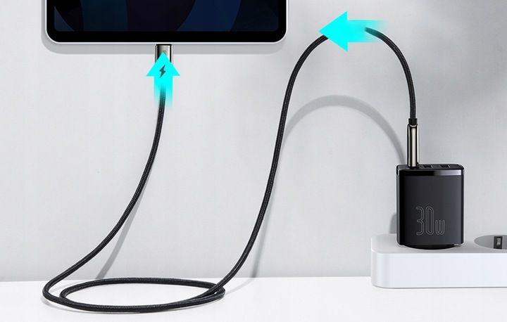 BASEUS SZYBKA ŁADOWARKA SIECIOWA DO TELEFONU USB USB-C TYP-C AFC QC 3.0 30W zdjęcie 11