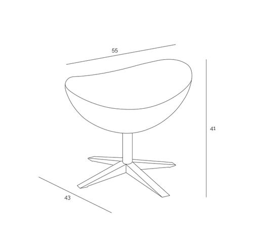 Podnóżek Jajo Soft eko skóra inspirowany Egg beżowy 532 na Arena.pl