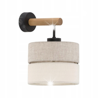 KINKIET LAMPA ŚCIENNA TK LIGHTING ECO 5776 1XE27 DREWNO BEŻOWY ECRU