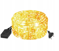 WĄŻ ŚWIETLNY LED LAMPKI CHOINKOWE ZEWNĘTRZNY MOCNY 480 LED 20m BIAŁY CIEPŁY