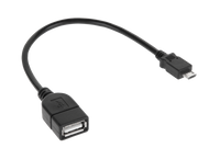 KPO2907 Kabel USB gniazdo A - wtyk micro USB 20cm