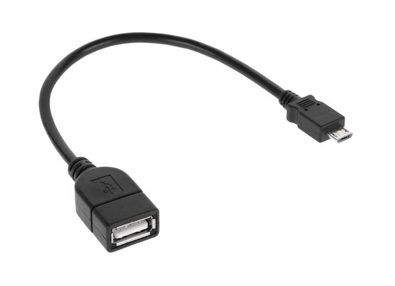 KPO2907 Kabel USB gniazdo A - wtyk micro USB 20cm zdjęcie 1