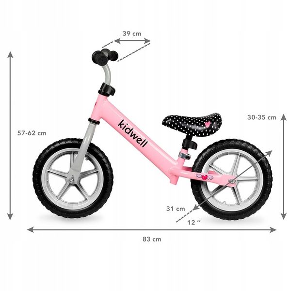 ROWEREK BIEGOWY JEŹDZIK KIDWELL REBEL KOŁA 12" LEKKI REGULOWANY do 25 kg zdjęcie 6