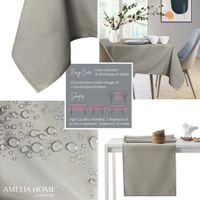 Serweta plamoodporna gładka EMPIRE koło 100 cm cappuccino AmeliaHome