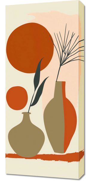 Obraz 40x90cm Wazy w Czerwieni zdjęcie 1