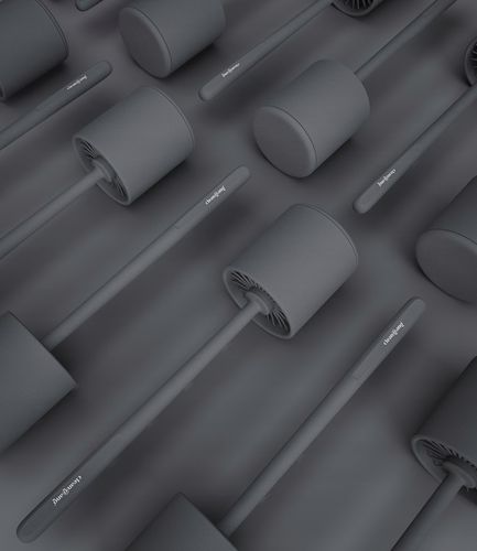 Szczotka do WC toaletowa silikonowa szara do łazienki antybakteryjna na Arena.pl