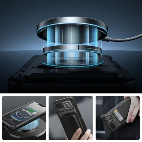 etui tech-protect kevlar magsafe na iphone 16e - czarne na Arena.pl