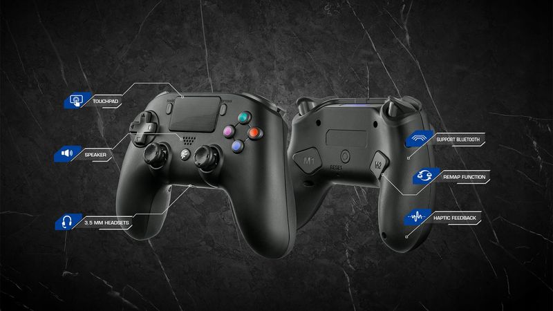 kontroler do ps4/pc pad flashfire bluetooth p201bk - czarny zdjęcie 7