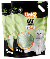 Żwirek tofu zielona herbata 10kg Żwirek zbrylajacy UniQ Pets