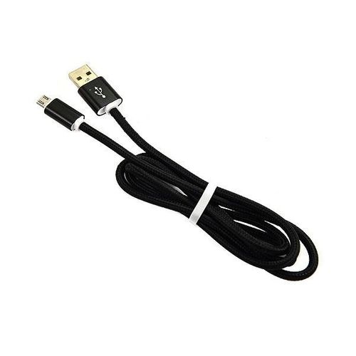 Vega micro USB cable nylon 2A black strong - material na Arena.pl