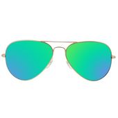 Okulary Przeciwsłoneczne Aviatory Pilotki - Turkusowe  Ze Złotymi