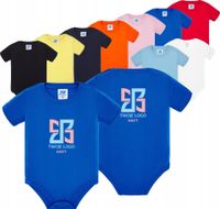 Body dla niemowląt na krótki rękaw TWÓJ HAFT LOGO firmowa reklamowa 10 szt
