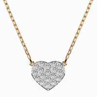 naszyjnik z żółtego złota 585 z diamentem (brylantem) 0,09 ct g/si