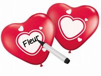 Balony serce z miejscem do pisania 6szt.