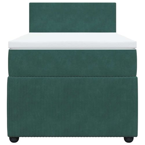 Łóżko kontynentalne z materacem, zielone, aksamit, 100x200 cm na Arena.pl