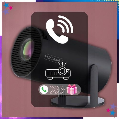 PROJEKTOR RZUTNIK MINI PRZENOŚNY ANDROID LED WIFI FULL HD SMART TV HY300 na Arena.pl