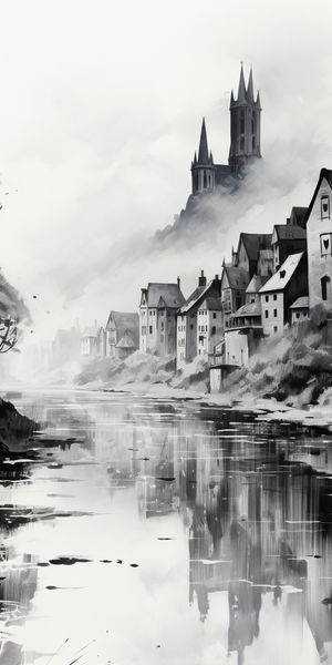 Plakat 50x100cm Mglisty Refleks zdjęcie 1