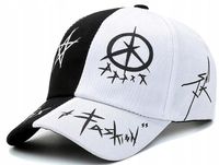 Czapka z daszkiem Graffiti BEJSBOLÓWKA hip hop  KR32_Czarnobiały