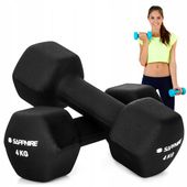 HANTLE NEOPRENOWE hantelki 2x4KG ZESTAW fitness 8kg CIĘŻARKI DO ĆWICZEŃ
