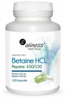 ALINESS Betaina HCL z Pepsyną 650/150 x 100 VEGE