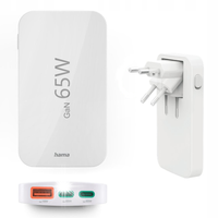 Ładowarka sieciowa HAMA GaN 65W, 2x USB-C, 1x USB-A Biały