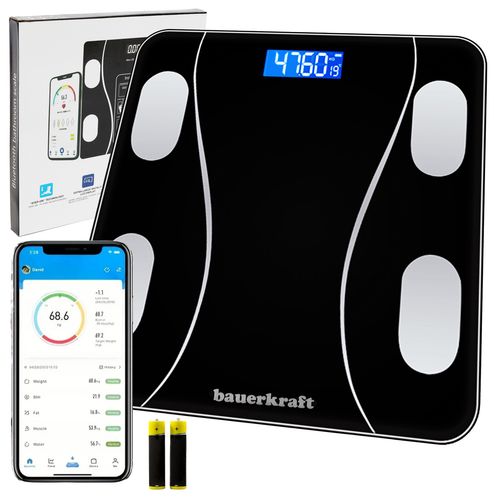 Waga łazienkowa analityczna inteligentna smart aplikacja do 180 kg na Arena.pl